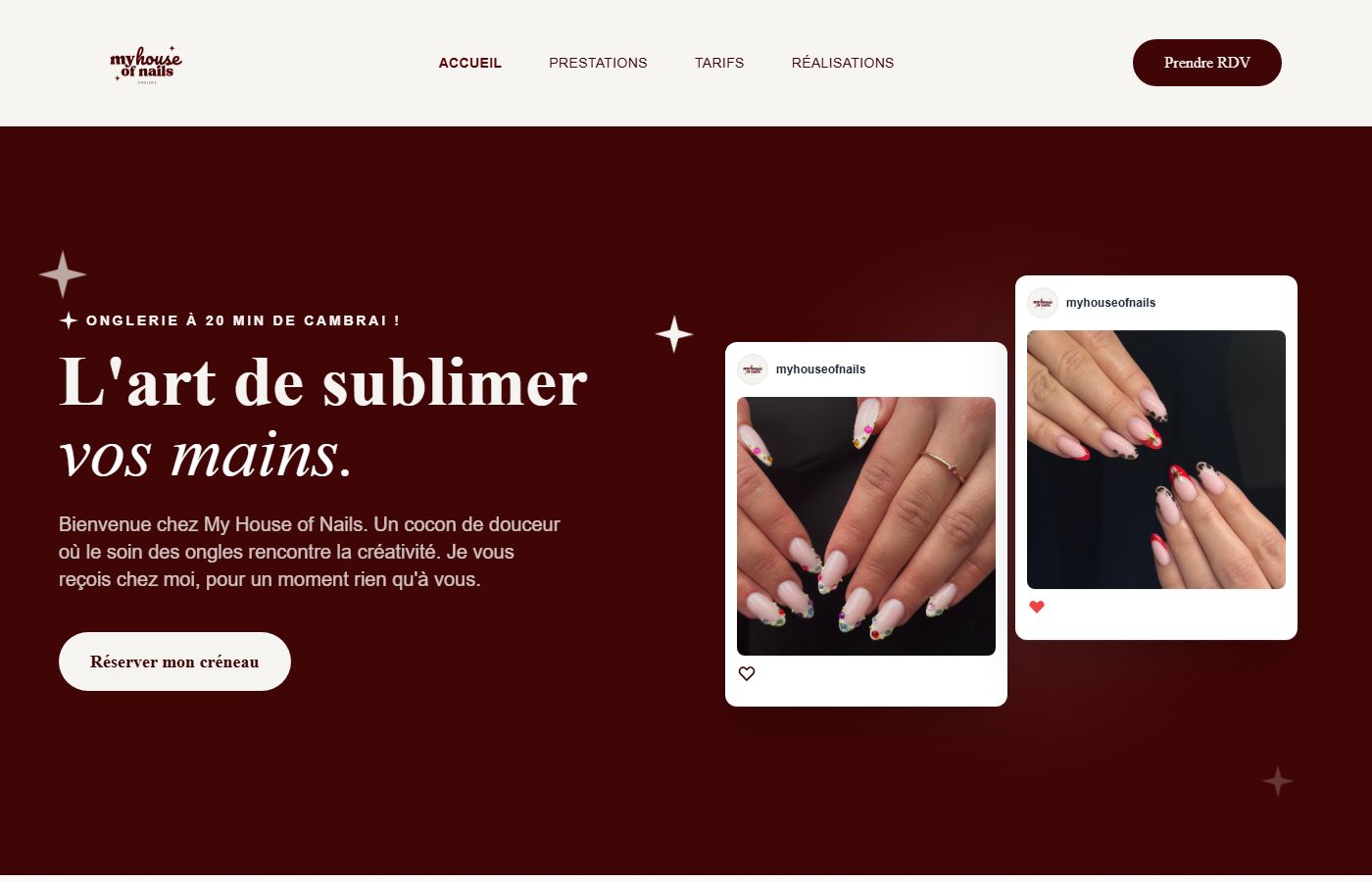 My House Of Nails - page d'accueil du site